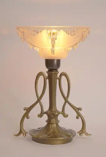 Lampe de table en laiton garantie Unicat Art Nouveau Berlin