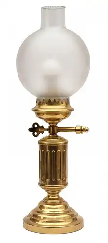 Messinglampe Jugendstil Petroleumlampe Tischleuchte 2 Stk. erhältlich