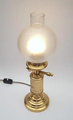 Messinglampe Jugendstil Petroleumlampe Tischleuchte 2 Stk. erhältlich