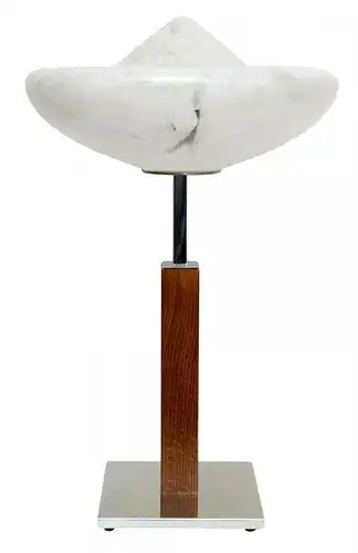 Design Unicat Bauhaus Art Déco Lampe de table bureau Chrome "LIGHTNING SAUCER"
