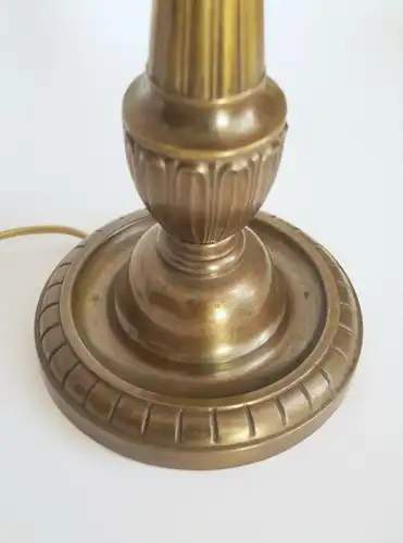 Art Deco Lampe Schreibtischleuchte 1934 graviert Messing Leuchte