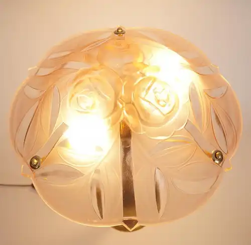 Design Lampe de table unique "ROSES KISS" Lumières en laiton collectionneurs Berlin Art Déco