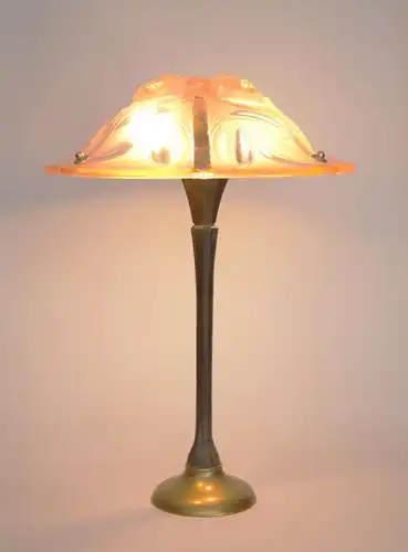 Design Lampe de table unique "ROSES KISS" Lumières en laiton collectionneurs Berlin Art Déco