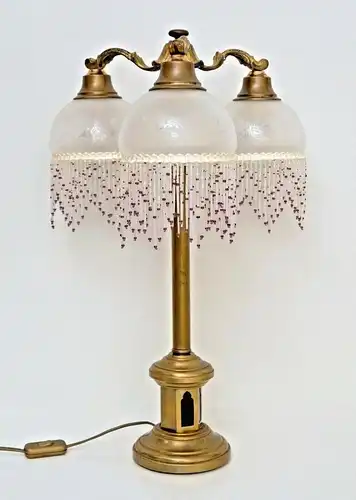 Jugendstil Lampe Schreibtischlampe Leuchte Bibliothekenleuchte Messing