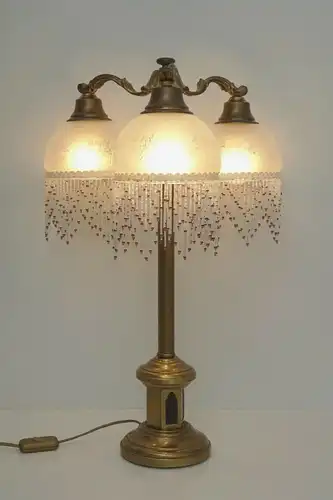 Jugendstil Lampe Schreibtischlampe Leuchte Bibliothekenleuchte Messing