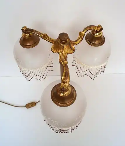 Jugendstil Lampe Schreibtischlampe Leuchte Bibliothekenleuchte Messing