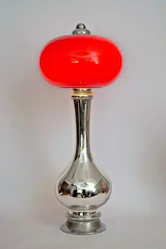 Original 70ties Design Lampe Tischleuchte "POPPY" Glaskörper Vintage Tischlampe