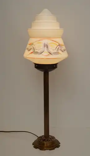 Lampe en laiton d'origine KLassische Art Déco Skyscraper Berlin 1930