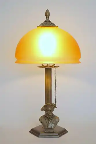 Jugendstil Lampe Schreibtischlampe "THE GREAT FRITZ" Messinglampe Leuchte