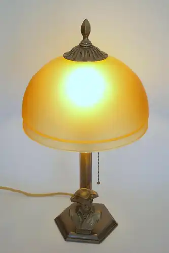 Jugendstil Lampe Schreibtischlampe "THE GREAT FRITZ" Messinglampe Leuchte