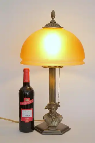 Jugendstil Lampe Schreibtischlampe "THE GREAT FRITZ" Messinglampe Leuchte