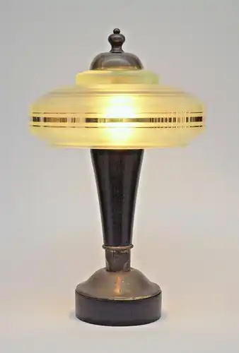 Art décoratif Déco Design Lampe de table "GOLDEN GREEN" Unicat pièce de collection