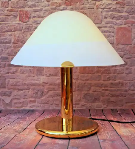 Italienische Design Lampe Leuchte Tischlampe Messing 1980er Jahre Messinglampe