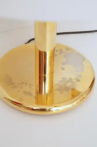 Lampe de table design italien Lustre de bureau laiton années 1980 Lumières en laitons