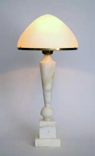 Einzelstück Art Deco Schreibtischleuchte "WHITE LIGHTS" Tischlampe Onyx