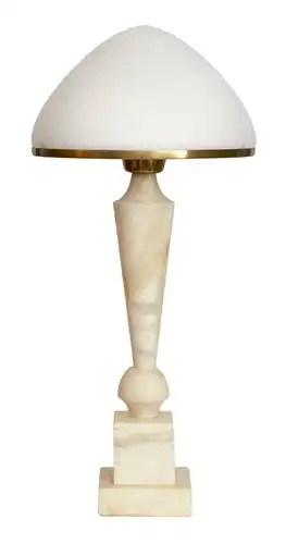 Einzelstück Art Deco Schreibtischleuchte "WHITE LIGHTS" Tischlampe Onyx