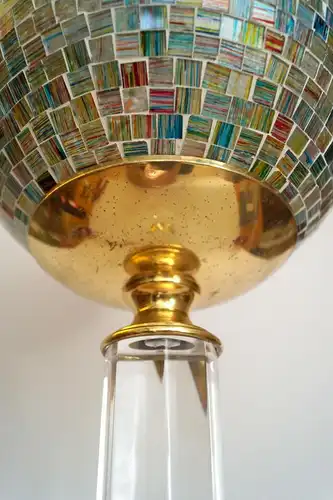 Lampe de table "GOLDEN MOSAIC" Unikat Art Déco Acrylique
