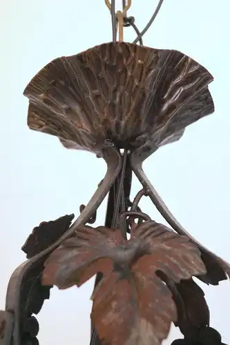 Unique original Art Nouveau Lampe de plafond 1910 irisant Lötz