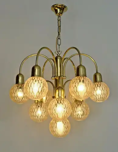 70 ans design plafond lampe suspendue Spoutnik laiton
