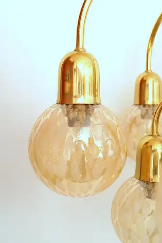 70er Jahre Lampe Design Deckenleuchte Sputnik Hängeleuchte Messing