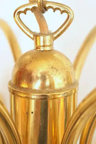 70er Jahre Lampe Design Deckenleuchte Sputnik Hängeleuchte Messing