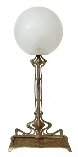 Jugendstil Lampe Tischleuchte "MOON FLOWER" Unikat