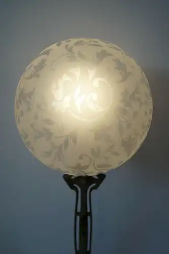 Grande lampe de table Art Nouveau unique "MOON FLOWER" Unikat