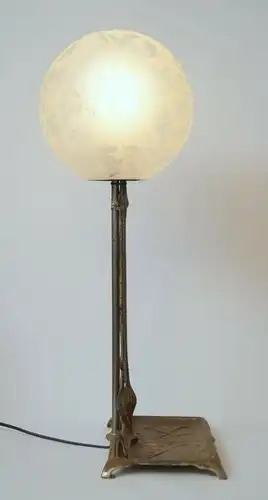 Grande lampe de table Art Nouveau unique "MOON FLOWER" Unikat