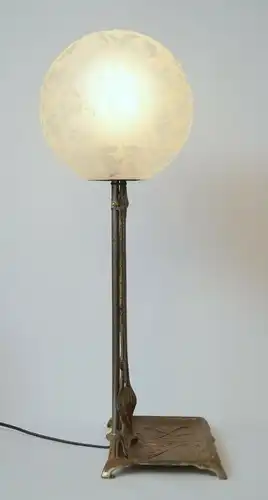 Jugendstil Lampe Tischleuchte "MOON FLOWER" Unikat