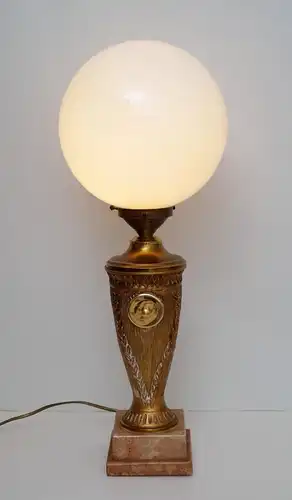 Große Jugendstil Prunkleuchte Tischlampe Schreibtisch Amphorenleuchte