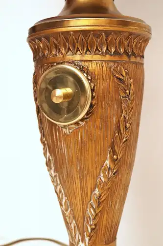 Große Jugendstil Prunkleuchte Tischlampe Schreibtisch Amphorenleuchte