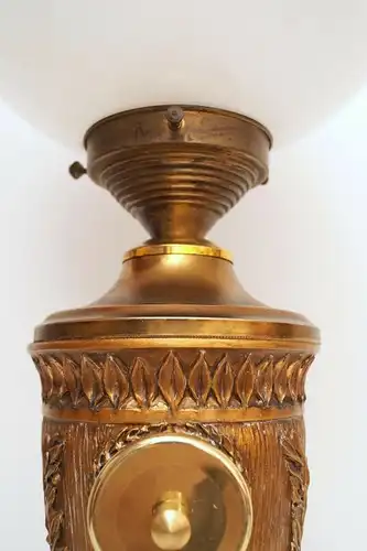 Große Jugendstil Prunkleuchte Tischlampe Schreibtisch Amphorenleuchte