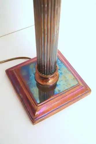 Art Deco Lampe Schreibtischleuchte Tischlampe Messing "BLUE & WHITE" Leuchte