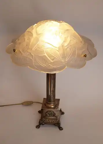 Art Déco Lampe Schreibtischleuchte Sammlerstück Messinglampe Leuchte