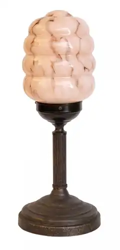 Lampe en laiton "PINK MARBLE" ornementale Art Deco lampe de table