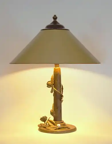 Lampe de table "FLOWER TREE" forgée en français vers 1920