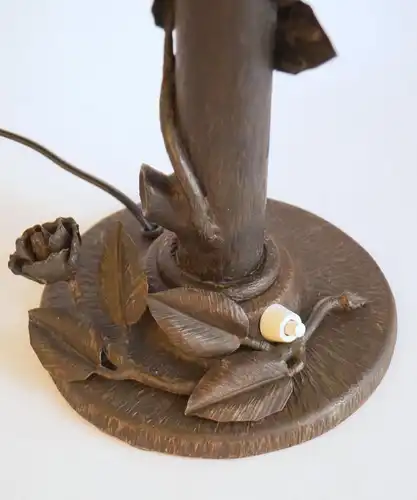 Lampe de table "FLOWER TREE" forgée en français vers 1920