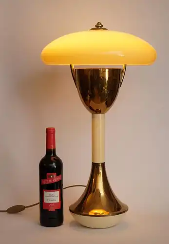 Grande élégante lampe de table Art Déco Bauhaus "WEIMAR" en laiton