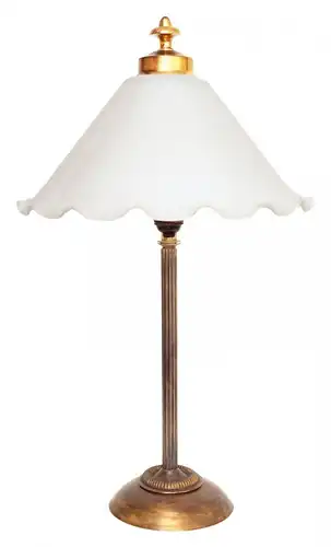 pièce unique en manufacture de lampe grande lampe en laiton lampe de table en verre opal patina