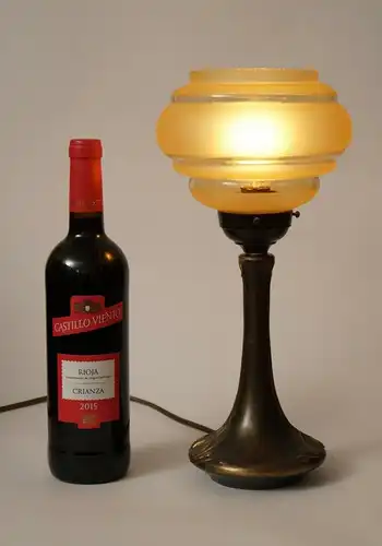 Art nouveau décor unique Art Déco Lampe de table verre antique