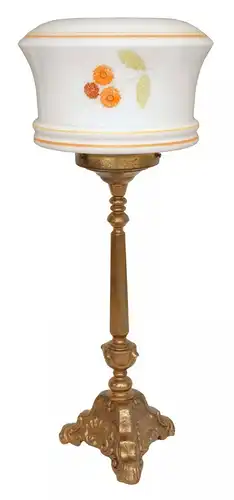 Unikate original Jugendstil Tischleuchte Messinglampe Schreibtisch 1920