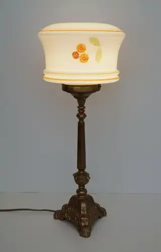Unique bureau original Art Nouveau lampe de table en laiton 1920