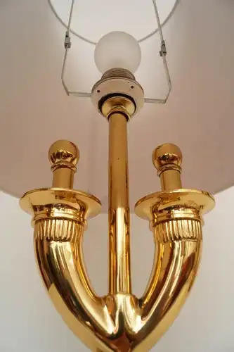 Super pièce unique Art Nouveau Maison de table lampe de bureau parasol en laiton