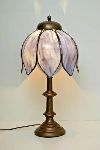 Lampe de table de style Art Nouveau Unique Tiffany Lumières de bureau Lunette en laiton Berlin