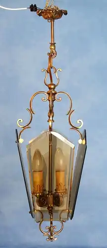 Elegante Jugendstil Hängeleuchte Deckenleuchte Flurleuchte Deckenlampe Messing