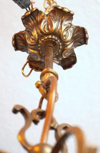 Elegante Jugendstil Hängeleuchte Deckenleuchte Flurleuchte Deckenlampe Messing