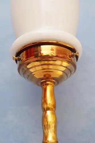 Garantiertes Unikat Messinglampe Berlin prachtvoll Messing Opalglas elegant