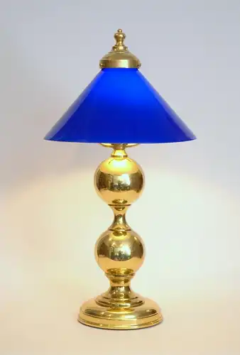 Art nouveau Lampe de table Unikat "GOLDEN BLUE" Lumières de bureau Ferme