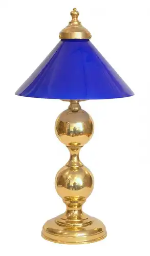 Art nouveau Lampe de table Unikat "GOLDEN BLUE" Lumières de bureau Ferme