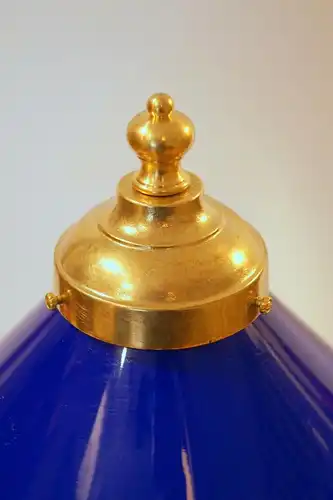 Art nouveau Lampe de table Unikat "GOLDEN BLUE" Lumières de bureau Ferme